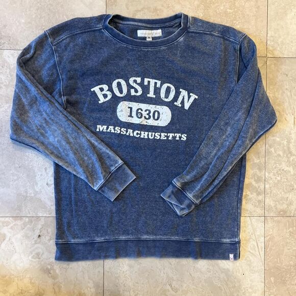Boston 1630 MA Faded Crewneck Sweatshirt Sz M - Picture 1 of 2